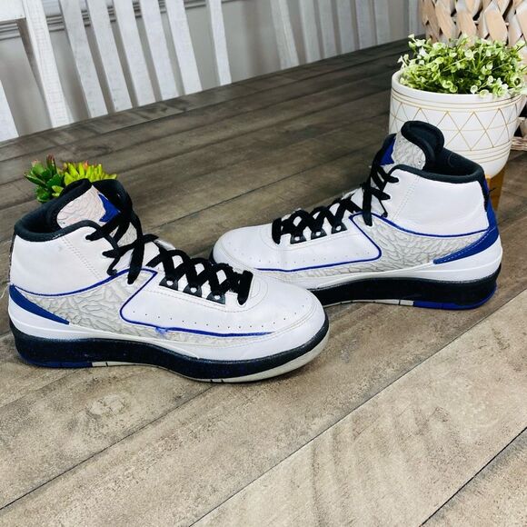 Nike Air Jordan 2 II Retro Dark Concord 395718-153 White Cement Women’s Size 7 - Picture 5 of 6